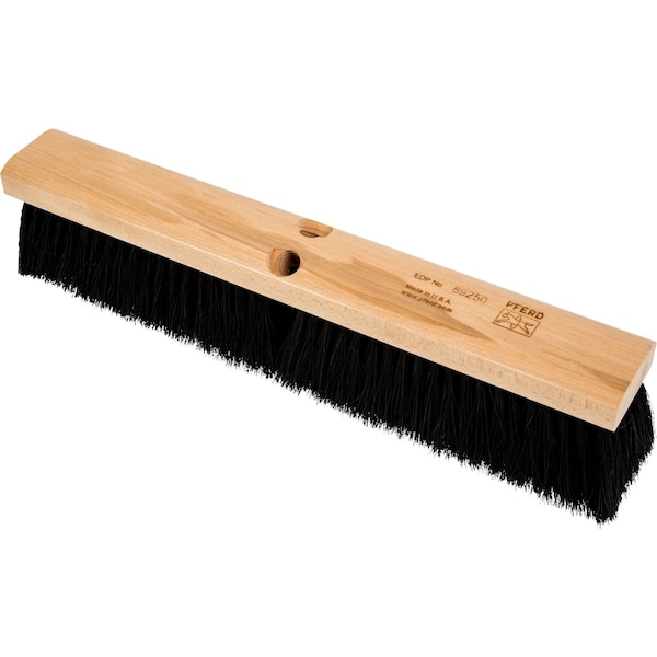 Pferd 18" Medium Sweep Floor Brush - Black Tampico Fill, 3" Trim 89250 - main